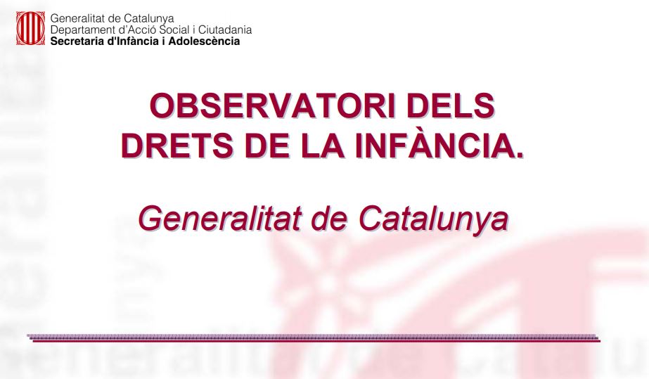 Ple l’Observatori dels Drets de la Infància