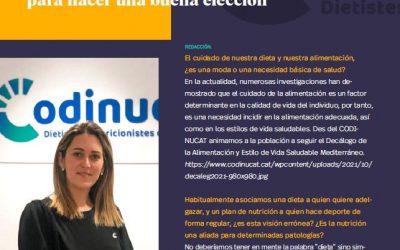 Entrevista a la Dra. Roser Martí, presidenta del CoDiNuCat