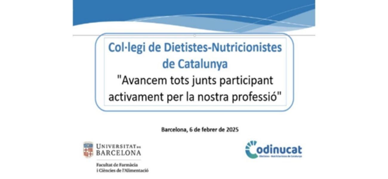 La Dra Roser Martí participa en les VI Jornades d’orientació professional del Grau en Nutrició Humana i Dietètica de la Universitat de Barcelona